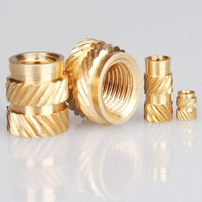 M1 M1.4 M1.6 M1.7 M2 M2.5 Insert Messing Moer Dubbele Twill Injectie Inbedding Moer voor 3D Printer Plastic Case