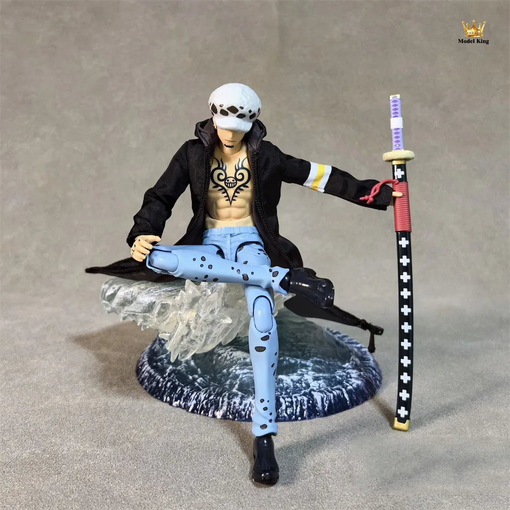 Handmade SHF ONE PIECE De Resrosa Chapter Trafalgar D. Water Law Black Robe Accessories Fit Anime Action Figures Body Model