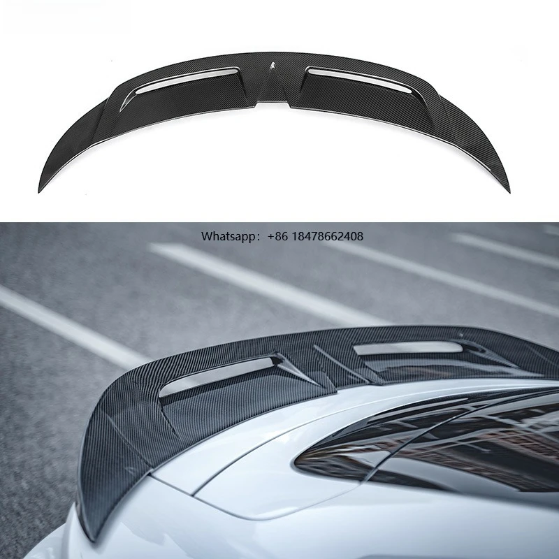 

For Taycan Spoiler Tail Fin Wing Carbon Fiber Car Body Kits Modification Accessories CMST Style Genuine Product