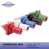 WOINSPODER 5PCS Set 400A 1000V Powerlock Panel Drain Single Pole High Power Female Rack Connector Australian Colour