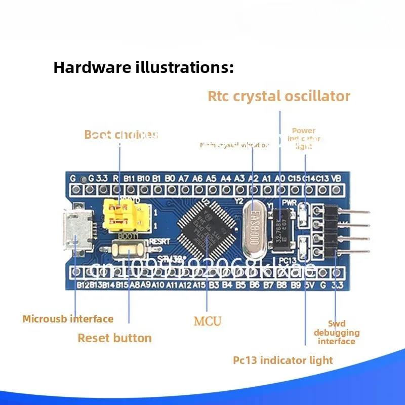 STM32F103C8T6 development board MCU C6T6 core board, experimental board minimum system board