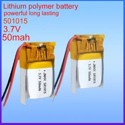 2-50pcs 3.7V 501015 50mAh Lithium Polymer Rechargeable Battery for MP3 MP4 Bluetooth Headset Hearing Aid GPS Locator Counter