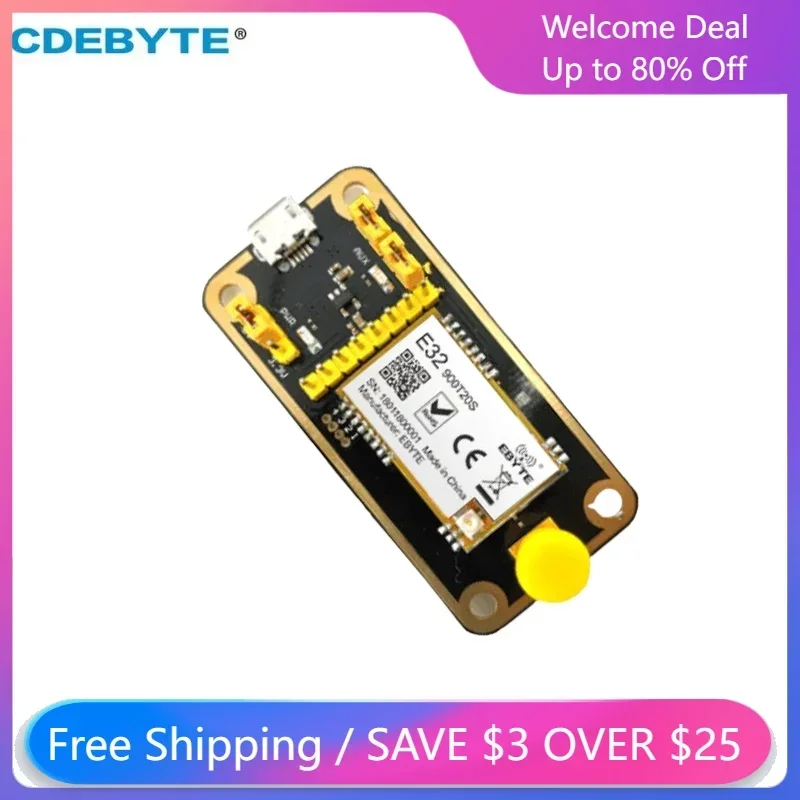 CDEBYTE LoRa 868MHz 915MHz IOT Transmitter Receiver Test Board E32-900TBL-01 with E32-900T20S Module Antenna USB Cable