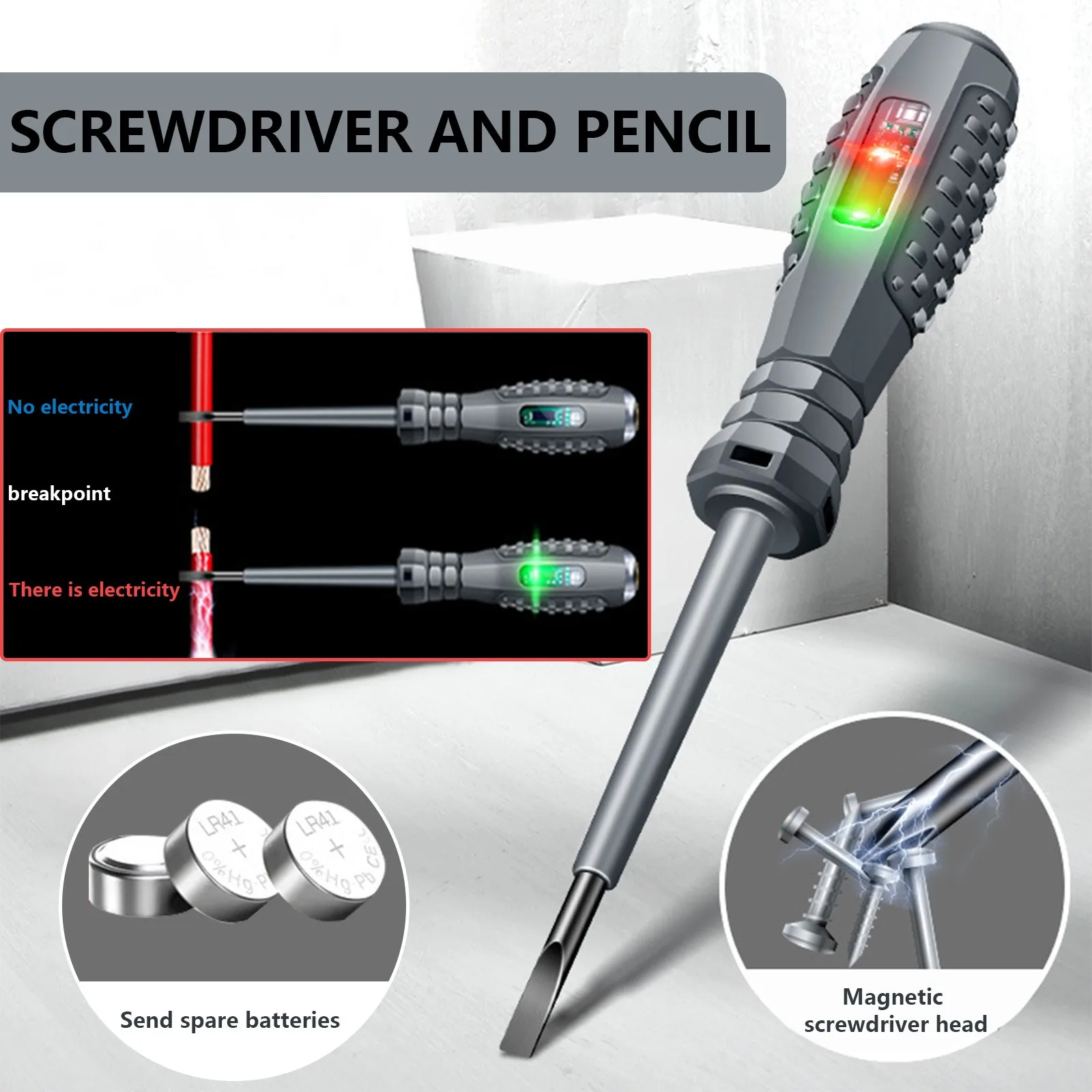 

1 шт. слова/крестовые отвертки неоновая лампа индикатор метр электрическая ручка изолированная электрик подсветка карманный тестер ручка инструменты