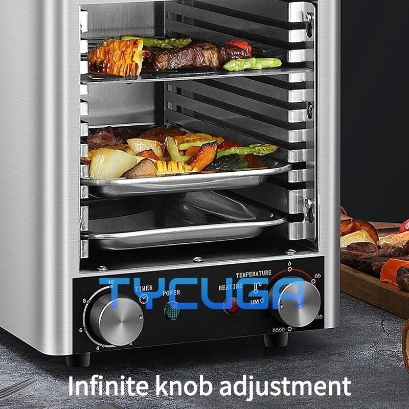 Grelhador elétrico sem fumaça para bife de cozinha, churrasco/carne/vegetais, alta temperatura, 220v, comercial, máquina de cozinhar totalmente automática