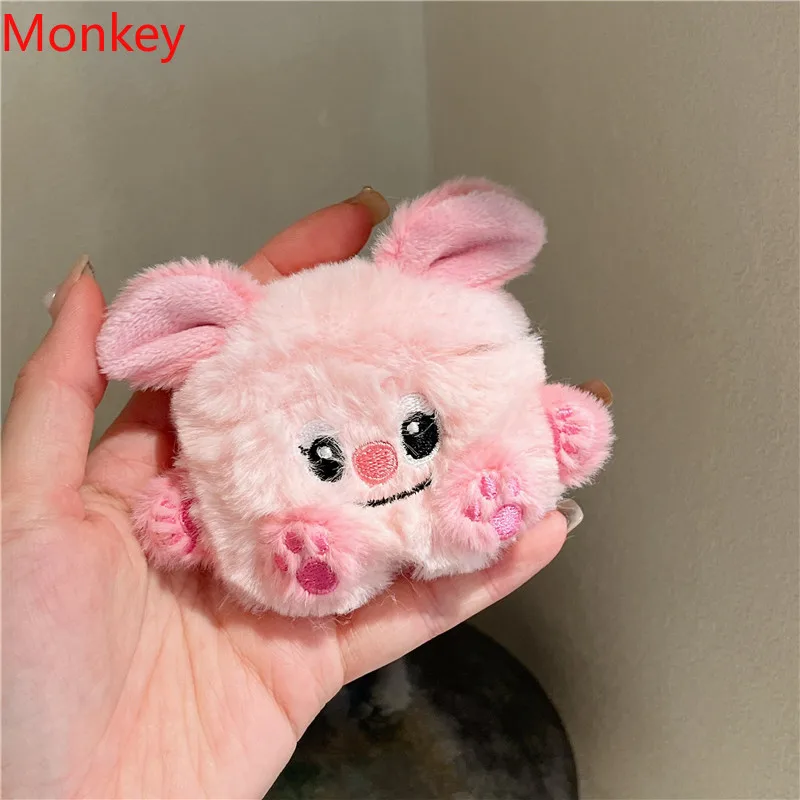 3D Cute Cartoon Doll AirPods Earphone Cases For Apple Air Pos 1 3 Pro 2 Warm Plush Protective Shockproof Wireless Earphone Cover