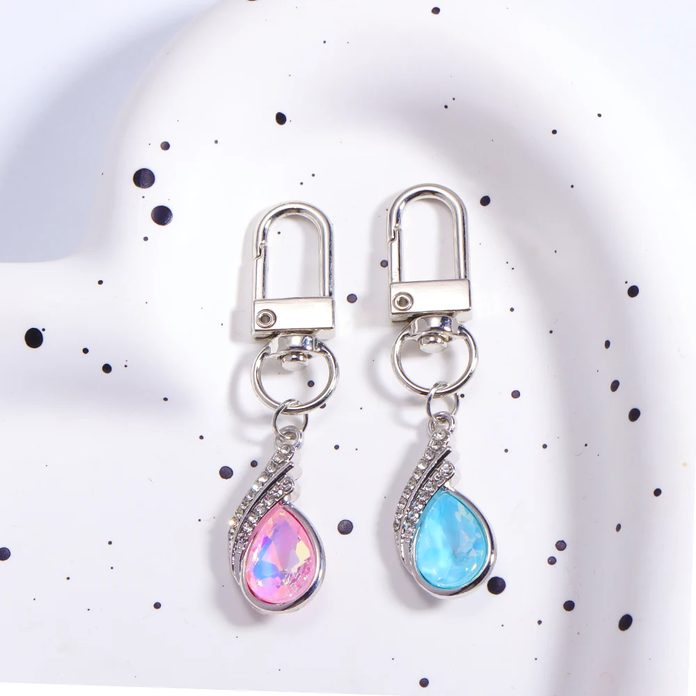 6Pcs/Set Fashion Drop Rhinestone Crystal Charm Pendant for Women\'s Necklace Keychain Diy Jewelry Making Accessories Wholesale