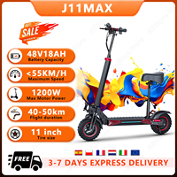 J11MAX EScooters 1200W Motor 48V18ah Light Fold City Electric Scooters Aldult 11\
