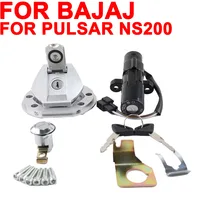 Para Bajaj Pulsar NS200 200NS NS 200 NS piezas de motocicleta interruptor de encendido juego de llaves cerradura tapa de tanque de combustible cerradura de asiento puerta eléctrica