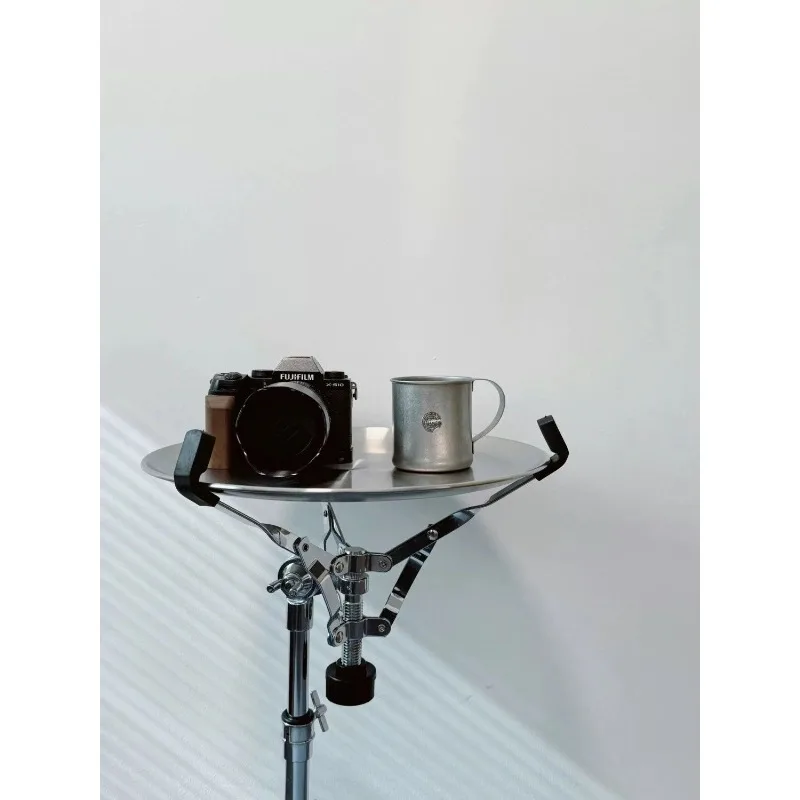 

Living room liftable coffee table stainless lsimple round light luxury edge bedside creative corner