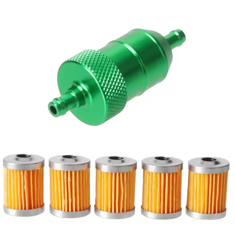 8mm CNC Aluminum Gasoline Cleaner +3/5 Pieces Reusable Cleanable Fuel Filter Motorcycle ATV Quad Inline Oil and Gas Fuel Filter - Image 16