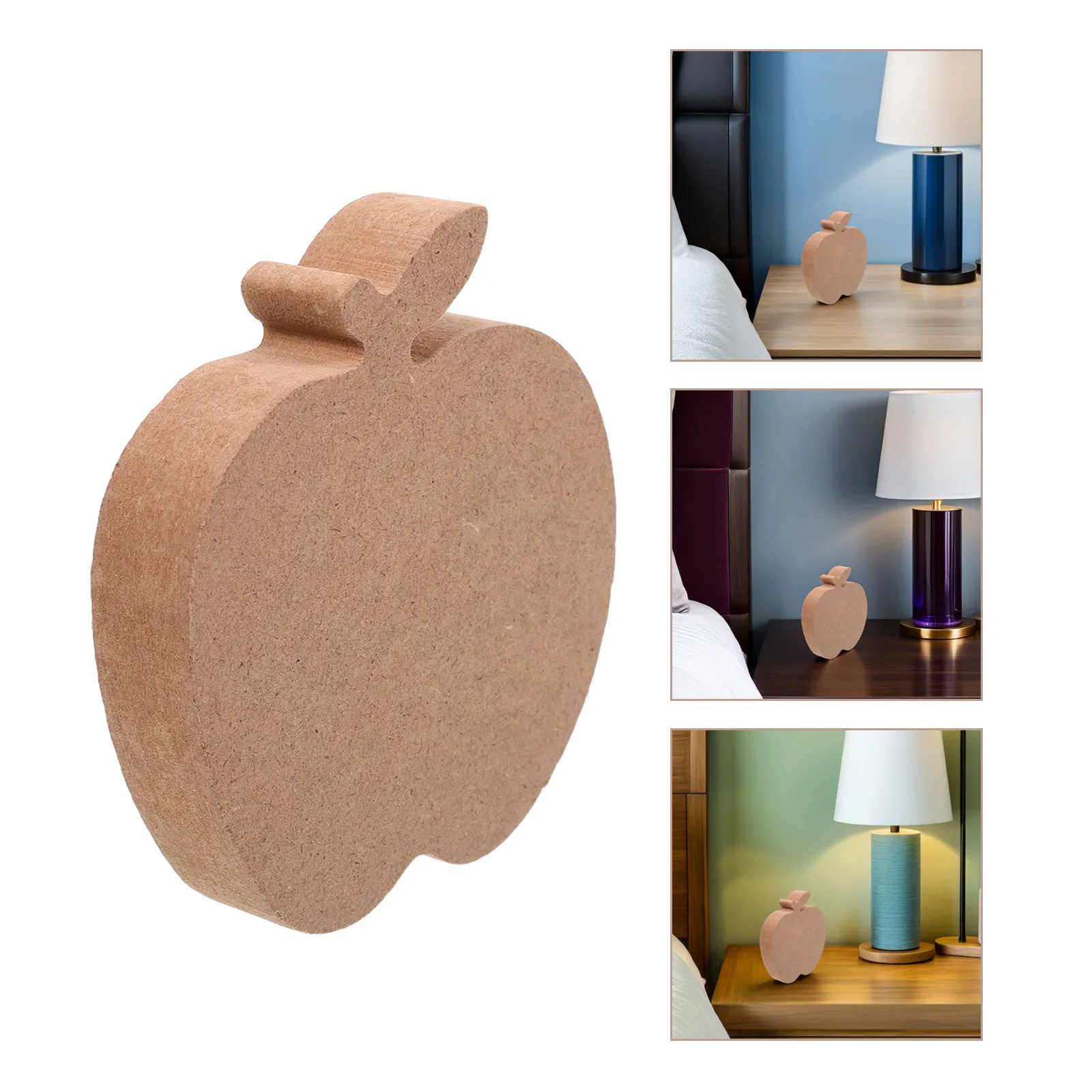 

8Pcs Wood Plaque Decor Rustic Natural Grain Tabletop Centerpiece for Farmhouse Kitchen Office Desk Back to School Party