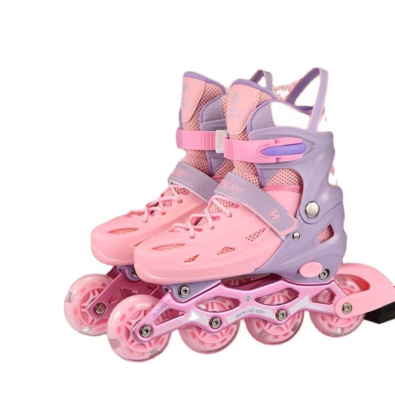 patins-a-roulettes-en-ligne-a-quatre-roues-lumineuses-pour-adultes-prix-d'usine-2026-chaussures-de-patinage-reglables