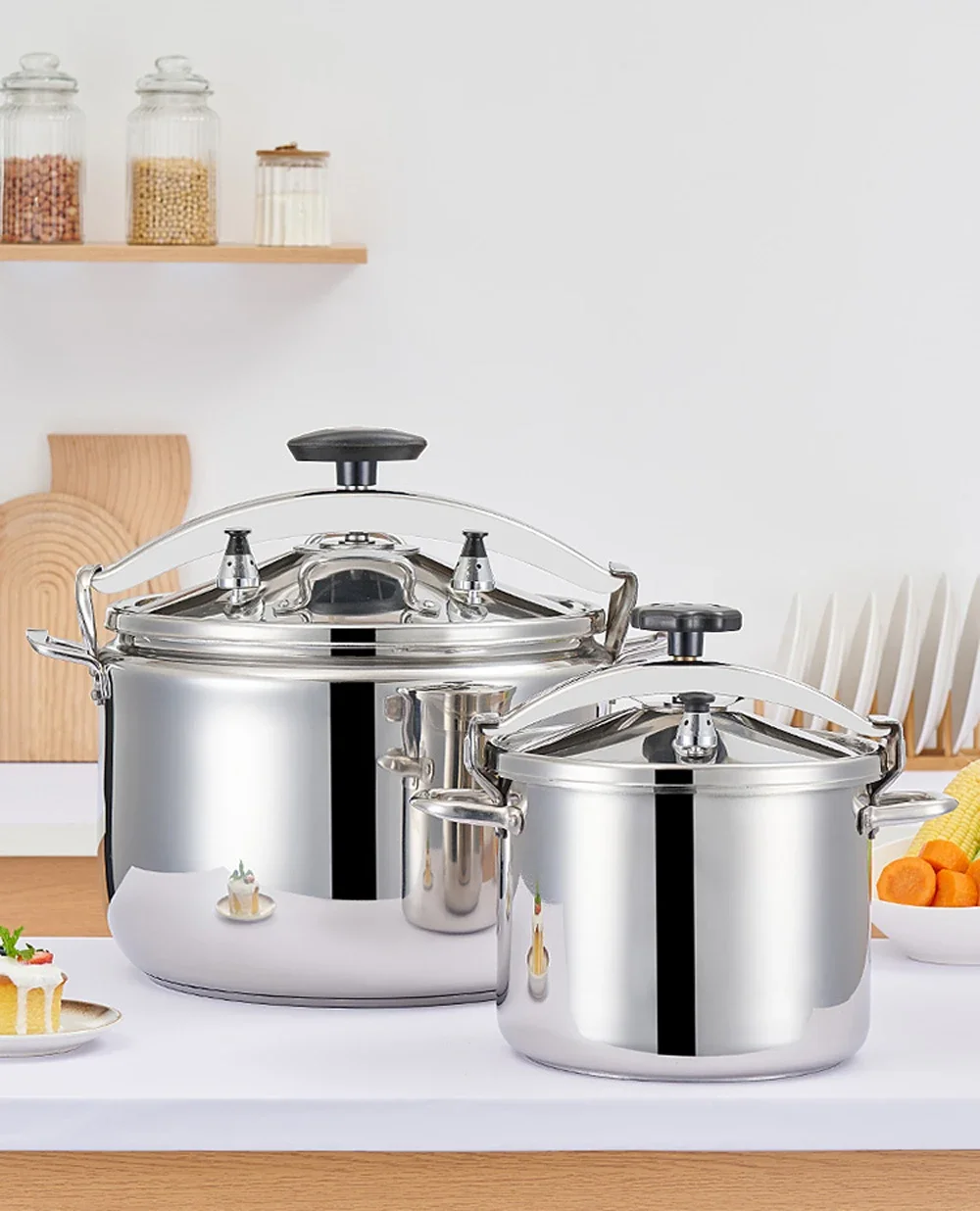 Stainless Steel Pressure Cooker for Home Kitchen, Efficient Cooking, All Purpose Saucepan, Cook Pot, Faster Healthier