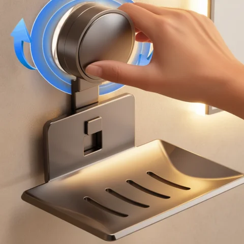 No-Drill Suction Cup storage rack soap storage rack Toilet drain box Wall-mounted bathroom soap storage rack Household soap box