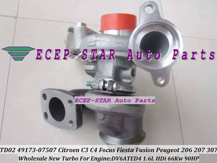 Turbo TD025 49173-07502 49173-07503 0375Q3 49173-07504 49173-07508 0375K5 0375Q4 para Peugeot 207 307 308 Expert Partner 1.6L HDI