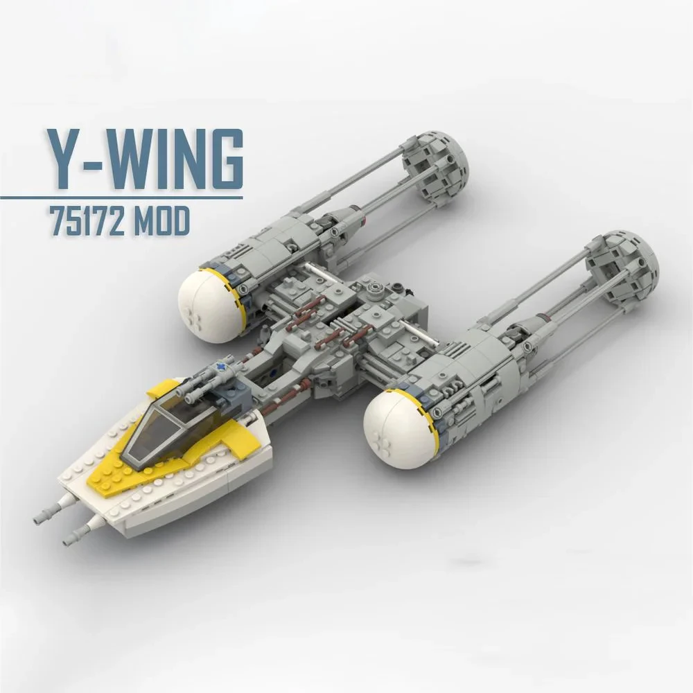 NEW PiXEL-DANs MOC Y-Wing space fighter Model DIY BTL-A4 UCS creative ideas ChildrenToy Birthday Gift BuildingBlocks 75172