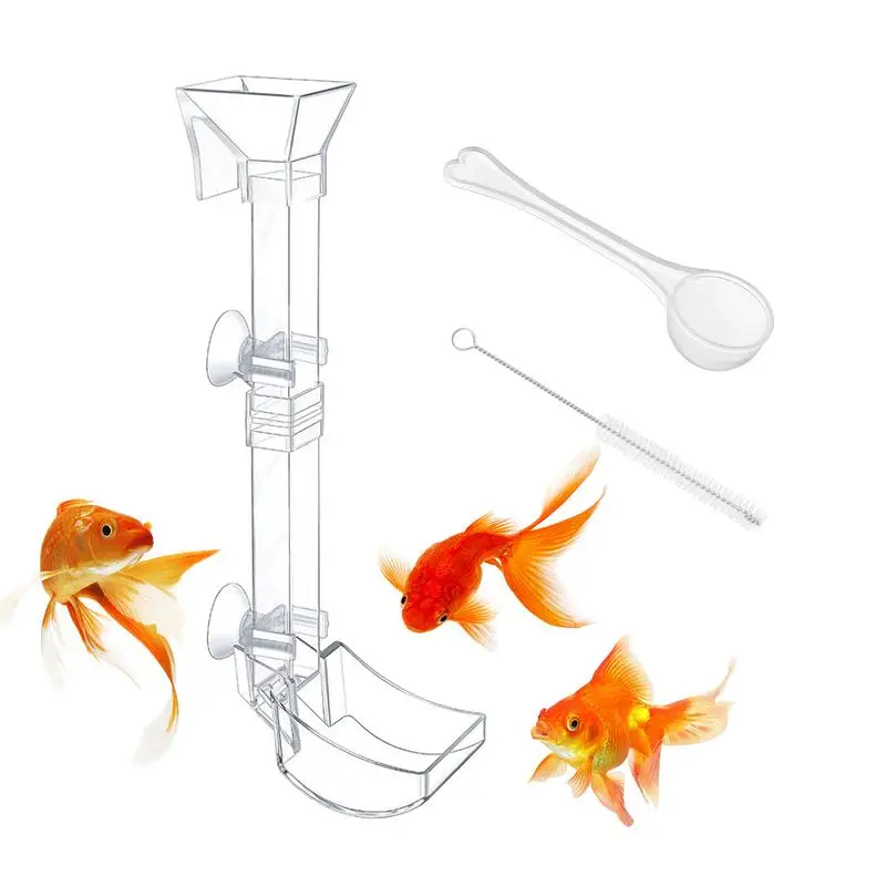 Aquarium Feeding Tube Clear Fish Tank Shrimp Feeder Tube Tray Clear Fish Tank Shrimp Feeder Tube Tray And Feeding Dish Set For