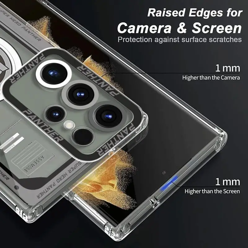 Marvel Mechanical Wind Phone Case for Samsung Galaxy S24 Ultra Note20 S21 S23 FE S22 Plus S20 FE Clear Silicone Coque Back