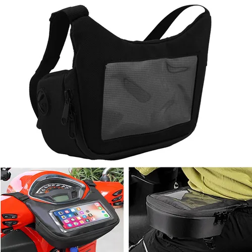 Bolsa Universal para manillar de motocicleta, bolsa de almacenamiento impermeable para teléfono de motocicleta con pantalla grande para Vespa, riñonera para ciclismo