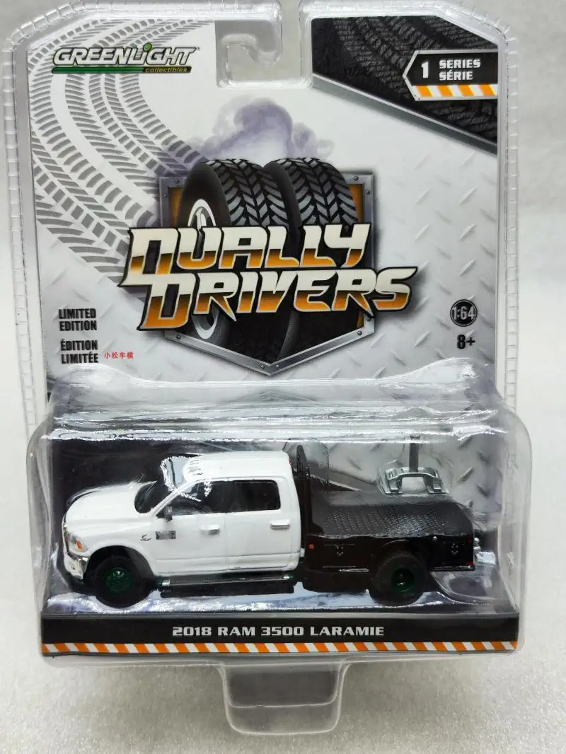 GREENLIGHT 1:64 2019 Ram 3500 Dually Flatbed  Collection of die-casting alloy cart model ornaments gifts