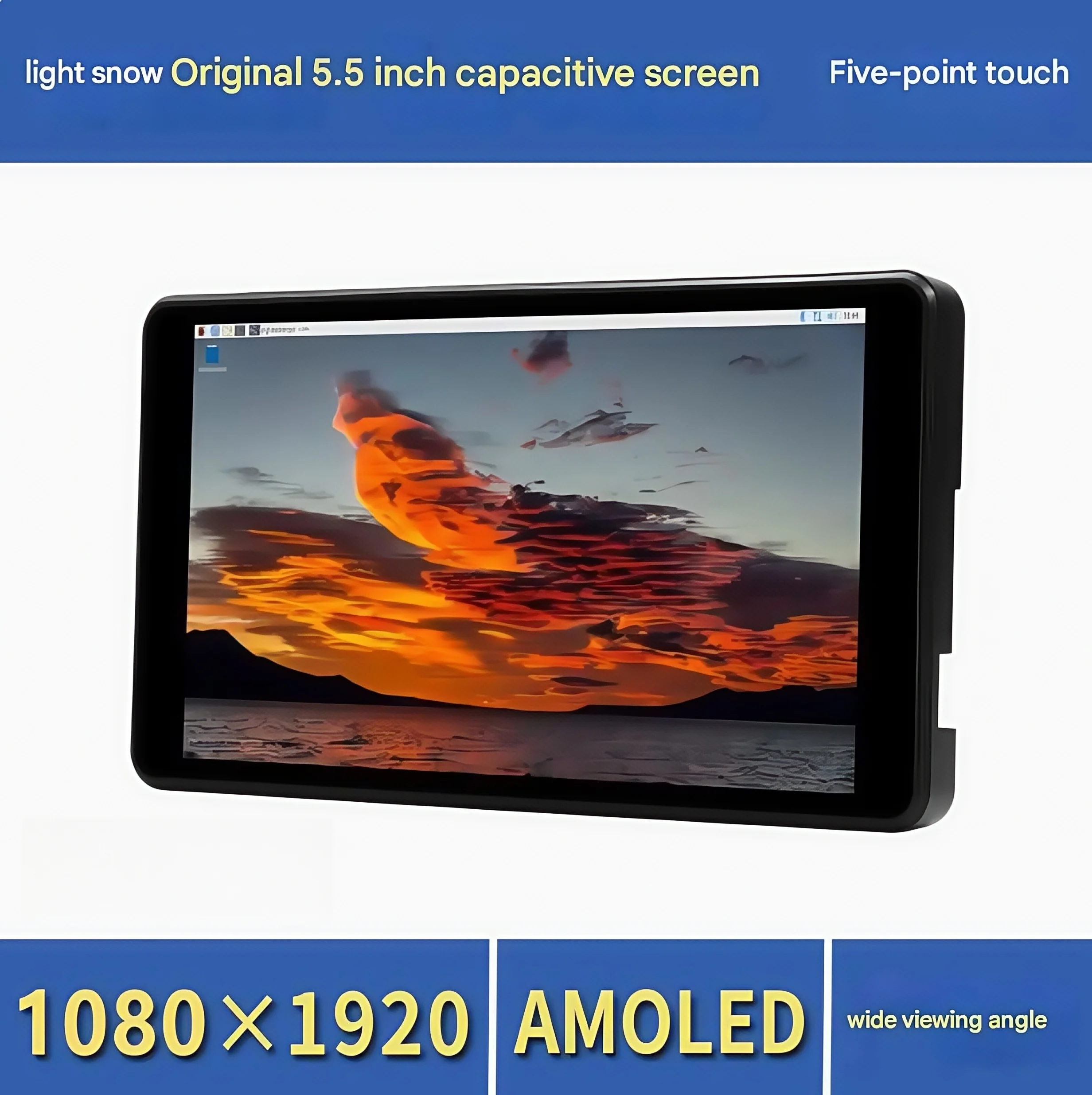 

Raspberry Pi 4 5.5-inch capacitive touch screen HDMI display AMOLED display