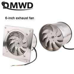 DMWD 4/6 Inch Kitchen Exhaust Fan Bathroom Wall Window Toilet Duct Booster Fans Ventilation Blower Exhauster Air Cleaning Vent