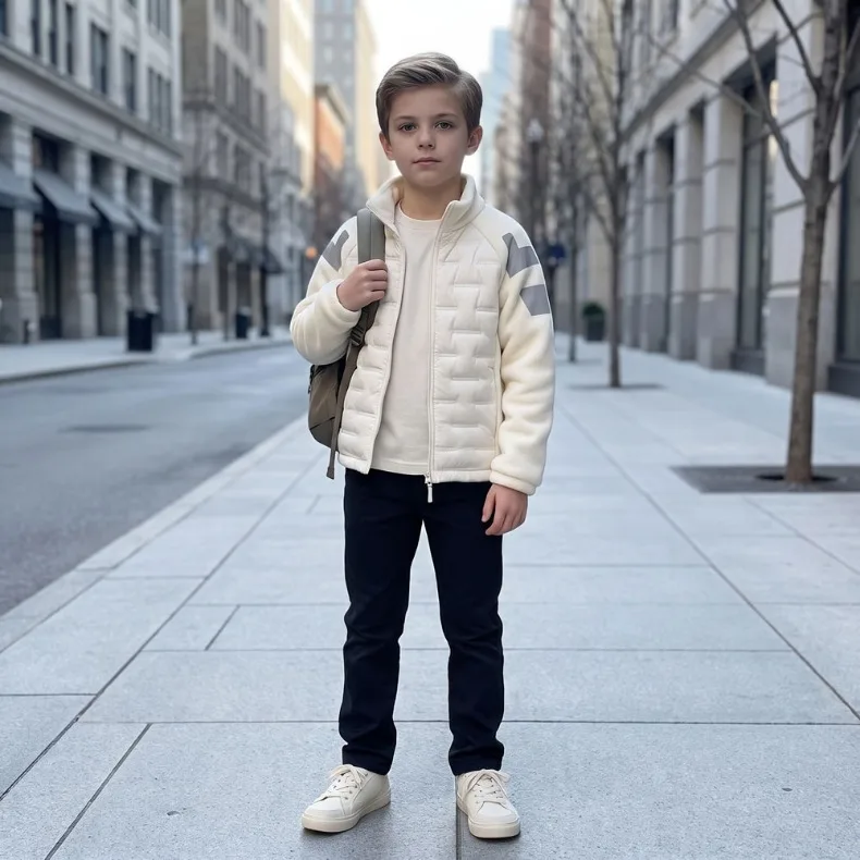 Jungen Mädchen Dicke Jacken Winter Kinder Gefütterte Fleece Warme Mäntel Kinder Kapuzen-Baumwoll-Oberbekleidung Kinderkleidung Kaschmirmantel – Detail 11