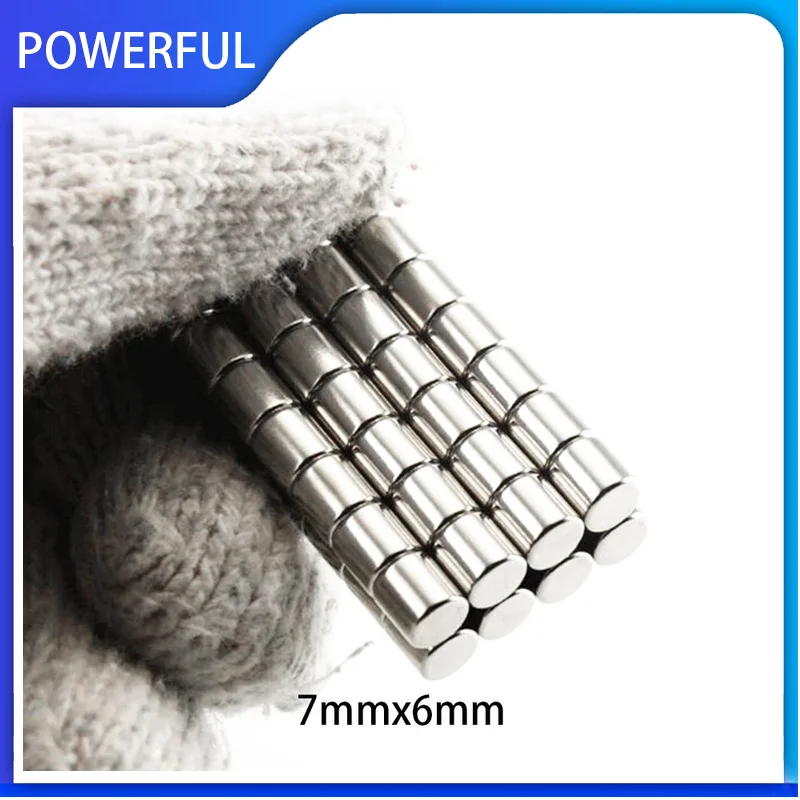 

10~300PCS Small N35 Round Magnet 7x6mm Neodymium Magnet Permanent NdFeB Super Strong Powerful Magnets 7mm x 6mm