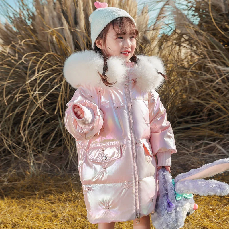 Girls' down jackets, children's mid to long styles, new western-style styles, girls' sizes, children's clothing, winter thick ja