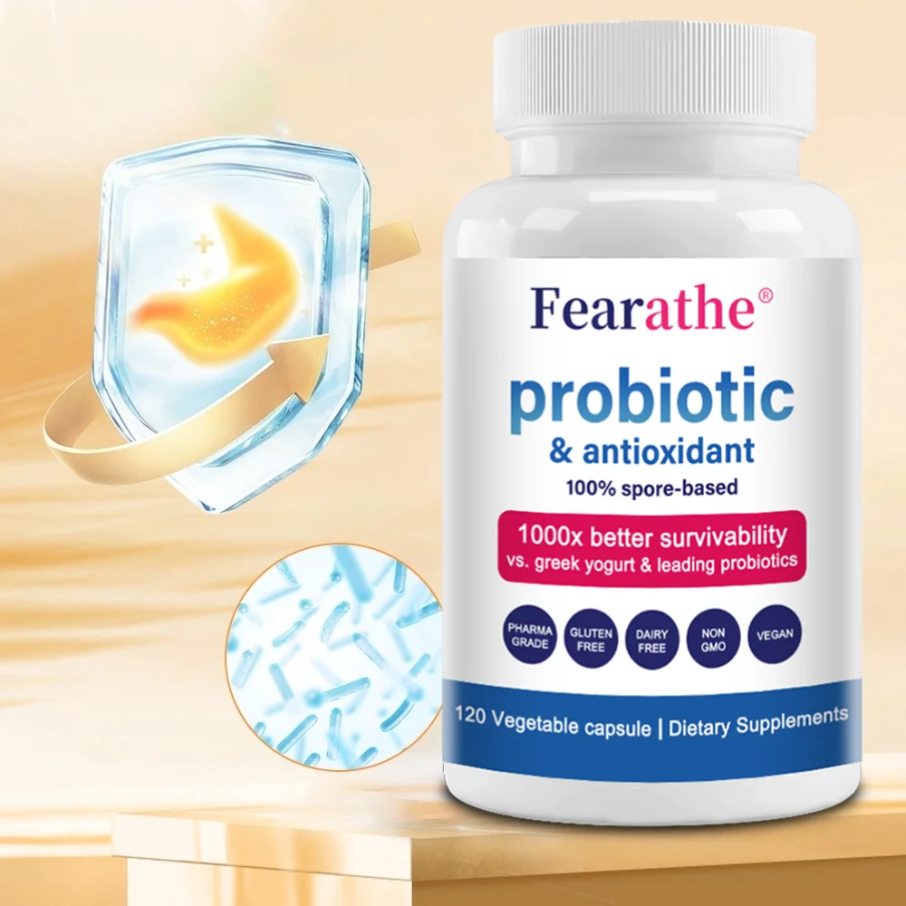 Cápsulas Probióticas Puras Multi-Cepa de Alto Contenido de CFU, Nutrición Diaria para el Equilibrio de la Flora Intestinal, Comodidad Digestiva y Apoyo Inmunológico, Veganas