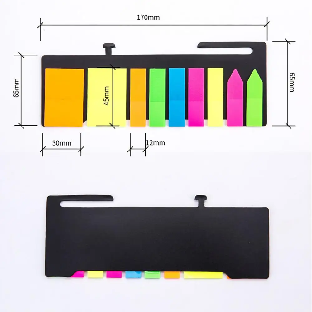 แท็บ180ชิ้น/เซ็ตัชนีธงใสโน้ตที่ทำซ้ำได้กระดาษนีออนสี่เหลี่ยมผืนผ้าที่คั่นหนังสือแถบดัชนีธงโรงเรียน