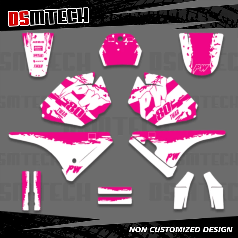 

DSMTECH Motorcycle For Yamaha PW80 PW80 All BACKGROUNDS STICKER Set Decoration