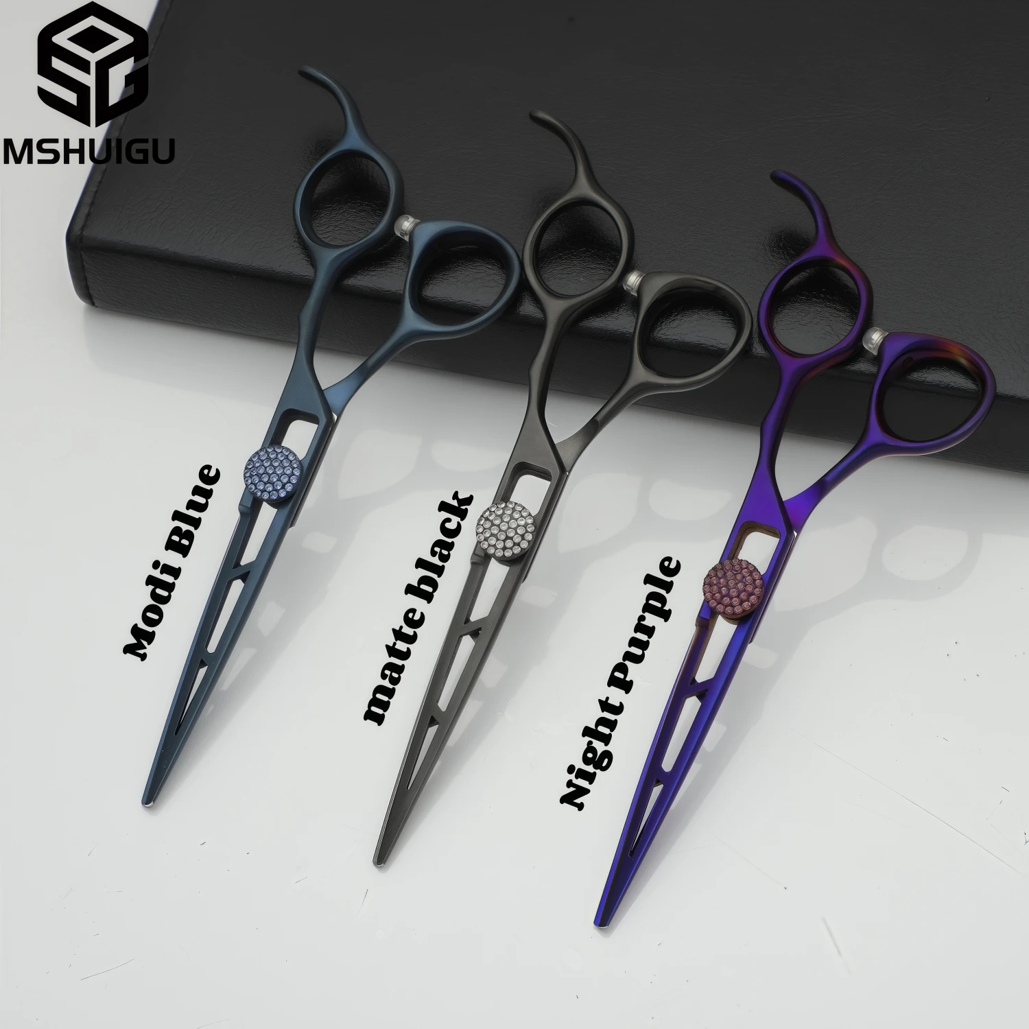 

MSHUIGU VG10 Professional Barber Scissors 6-6.5-7 Inch Multifunctional Thin Hair Trimming Shears for Precision Haircut