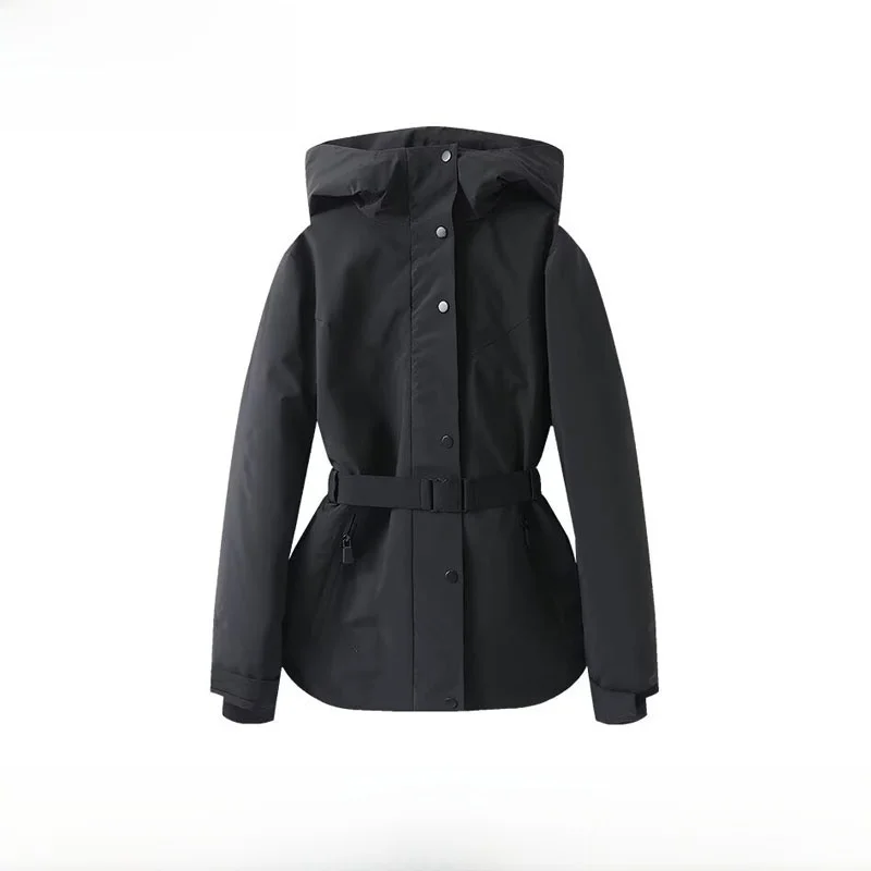 

Faionable Snow Sports Series Warm Cotton Jaet Outerwear New Arrival ZR Sle Women's ort Coat Polyester Fiber Long S...