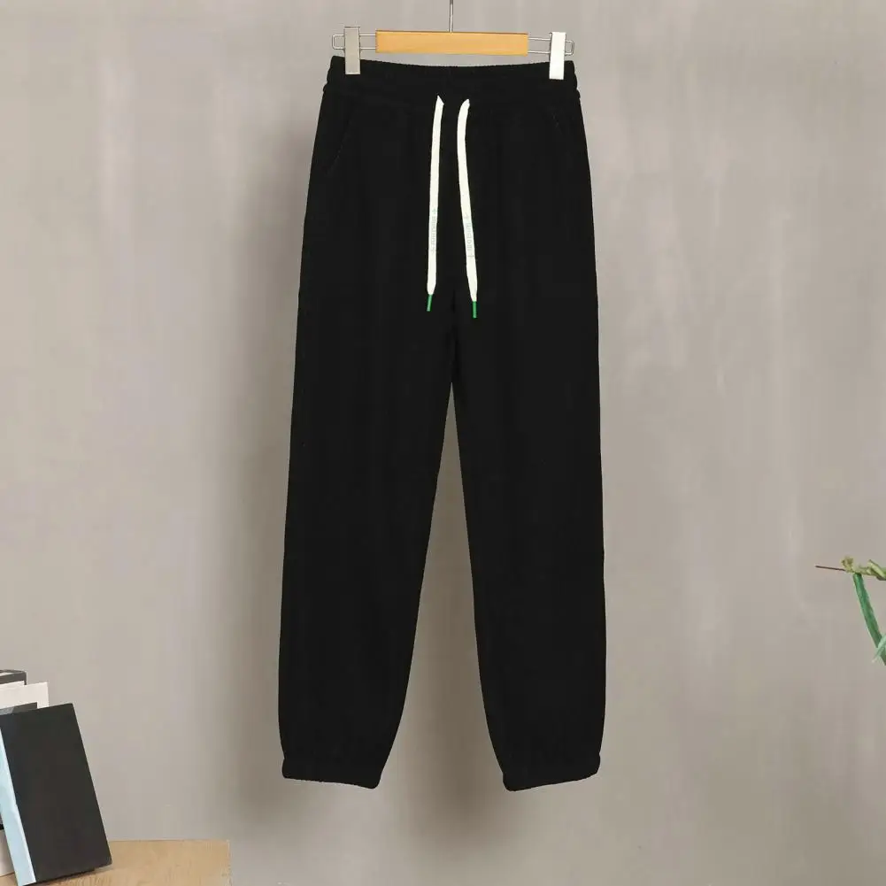 Pantaloni a vita alta pantaloni da donna con coulisse a vita alta con Design a fascia alla caviglia con cavallo profondo per il calore Comfort negli sport Casual