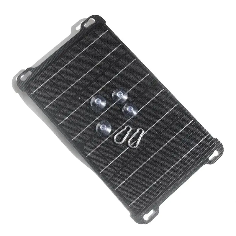 【SURPISE】15W 5V/18V Solar Panel Polysilicon Panels Outdoor Solar Battery Type-C USB DC Output For Mobile Phone