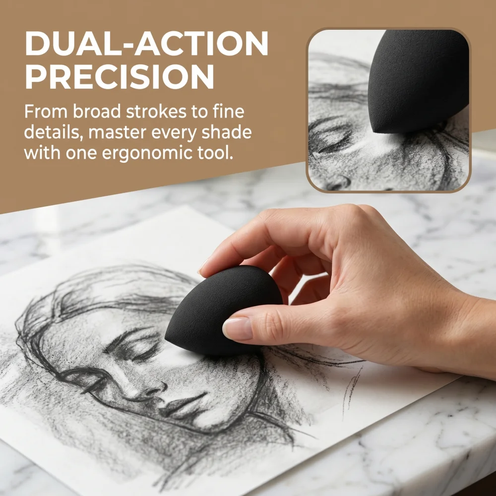 1/5/10Pcs Professional Sketching Blending Sponge Stumps, Soft Smudge Brushes for Charcoal & Pencil Drawing, Artist Shading Tools