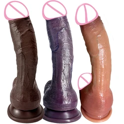 Skin Realistic Dildos Erotic Artificial Penis G-spot Simulation with Super Strong Suction Cup Dick Sex Toys for Woman Men 18