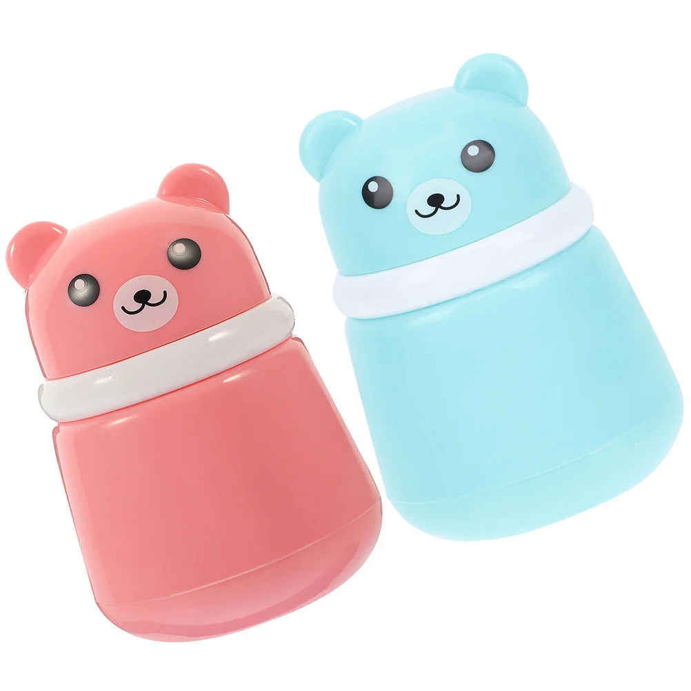 2 Pcs Body Powder Container Baby Puff Box Travel Talcum Dispenser Portable Toddler