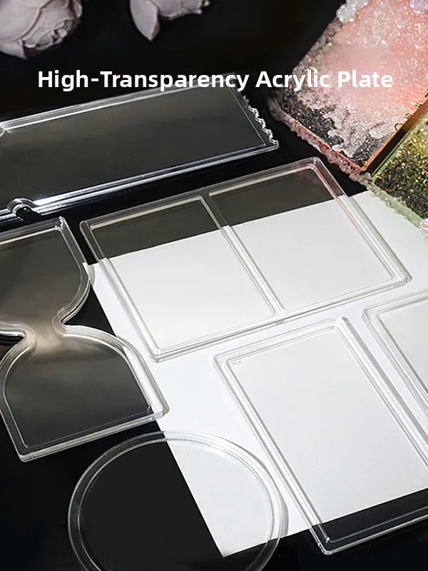 

Acrylic Board DIY Handmade Material Flowing Hemp Sand Mahjong ell Production Perforated Board Storage Organizer Home Decor