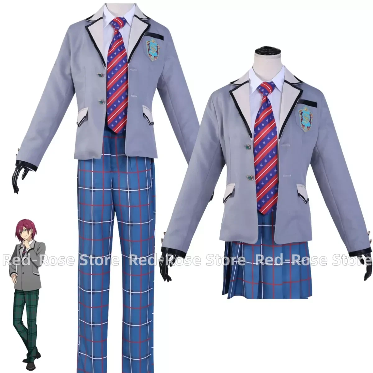 Anime Game Ensemble Stars Hibiki Wataru Isara Mao Tori Himemiya Cosplay Costume Shuuetsu Academy School Uniform Man Woman Suit