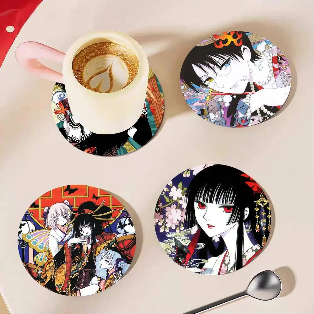 Comics XxxHOLiC Round Wooden Coasters Suitable For Restaurants And Coffee Home Gift Choice Holidays