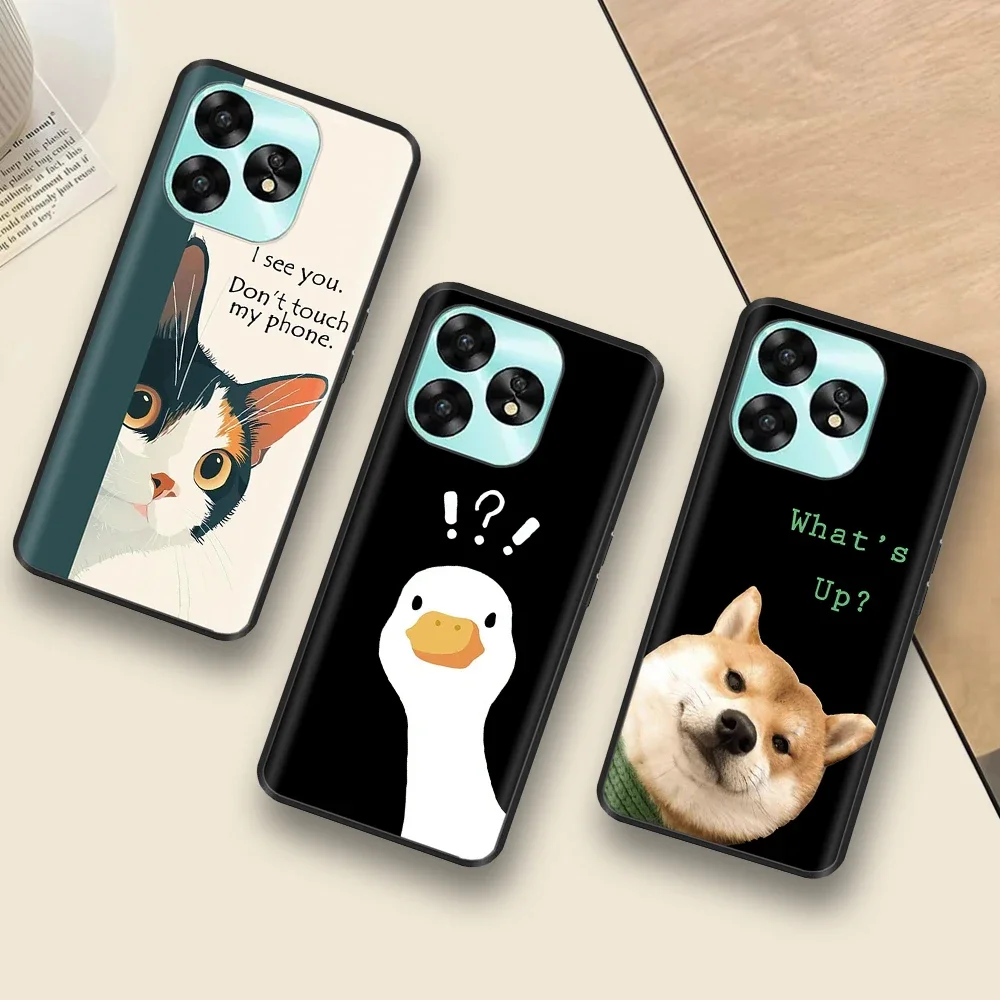 For UMIDIGI A15 Case Cute Dinosaur Soft Liquid Silicone Phone Cover For UMIDIGI A15C Case Protective Funda Cases For UMIDIGI A15