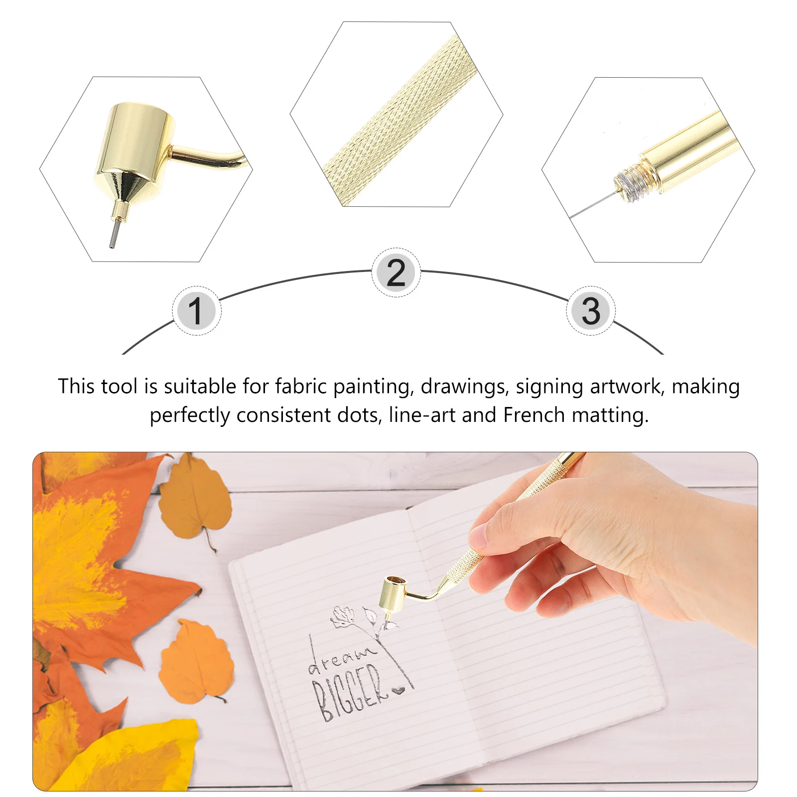 

1pc Thin Line Fluid Writer Pen Premium Aluminium Precision Touch Up Paint Applicator For Scratch Repair Fabric Painting Diy