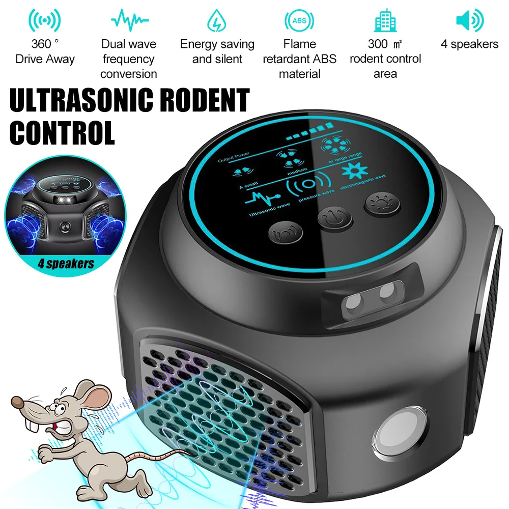 Мощный ультразвуковой отпугиватель мышей, электронный отпугиватель вредителей, ультразвуковой отпугиватель мышей, крыс, летучей мыши, белки, отпугиватель насекомых для семейной безопасности