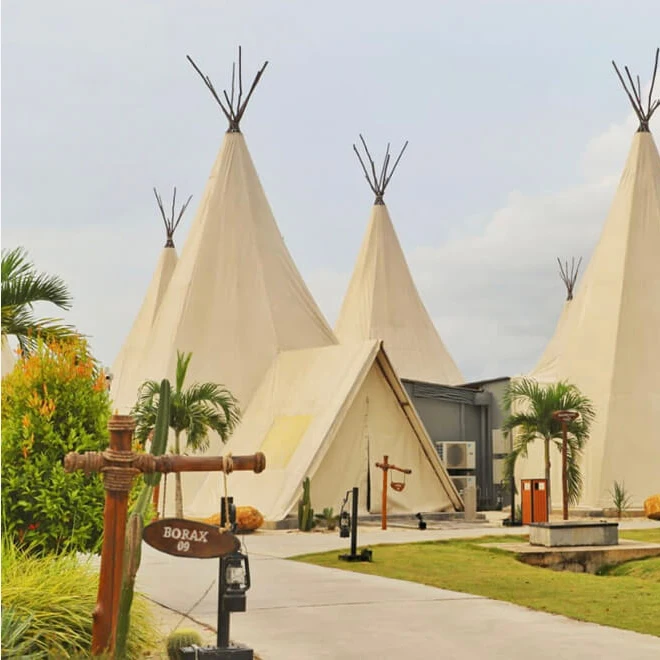 Tent,Outdoor Resort Hotel Waterproof Luxury Tipi-Style Safari Lodge Desert With Bathroom For African Accommodation