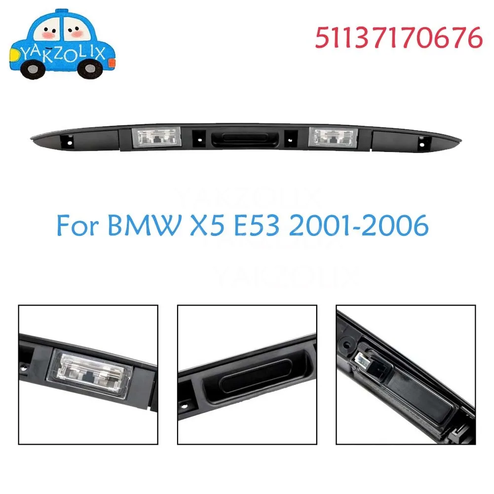 

For BMW X5 E53 2001-2006 Rear Trunk Boot Lid Handle Grip with Key Button Tailgate Switch Replacement Car Accessories 51137170676