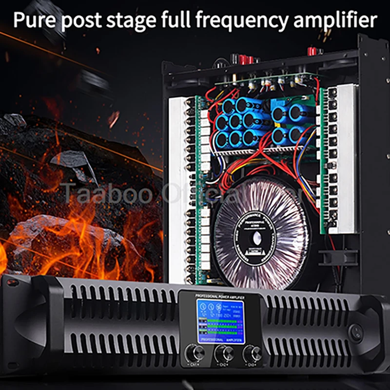 Digital Power Amplifier HIFI 2-3 Channel Audio High Power Post Amp for Home Theater Subwoofer DJ Stage Room Karaoke