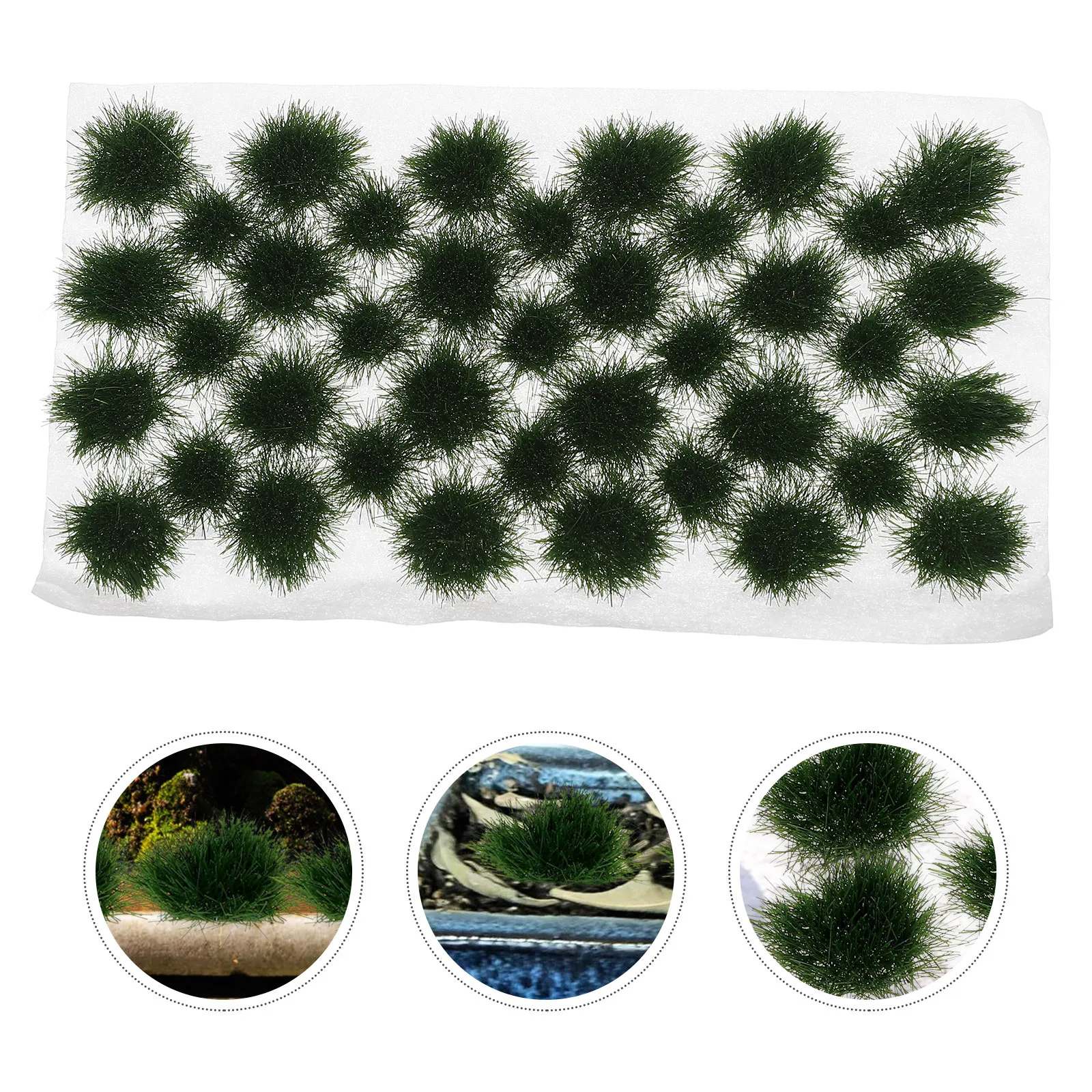 1 Zestaw Mikro Krajobrazu - Kępki Trawy, Symulacja Krajobrazu, Dekoracja do Piaskownicy, Scena Kolejowa, DIY Mini Ogród, Akcesoria, Trawa